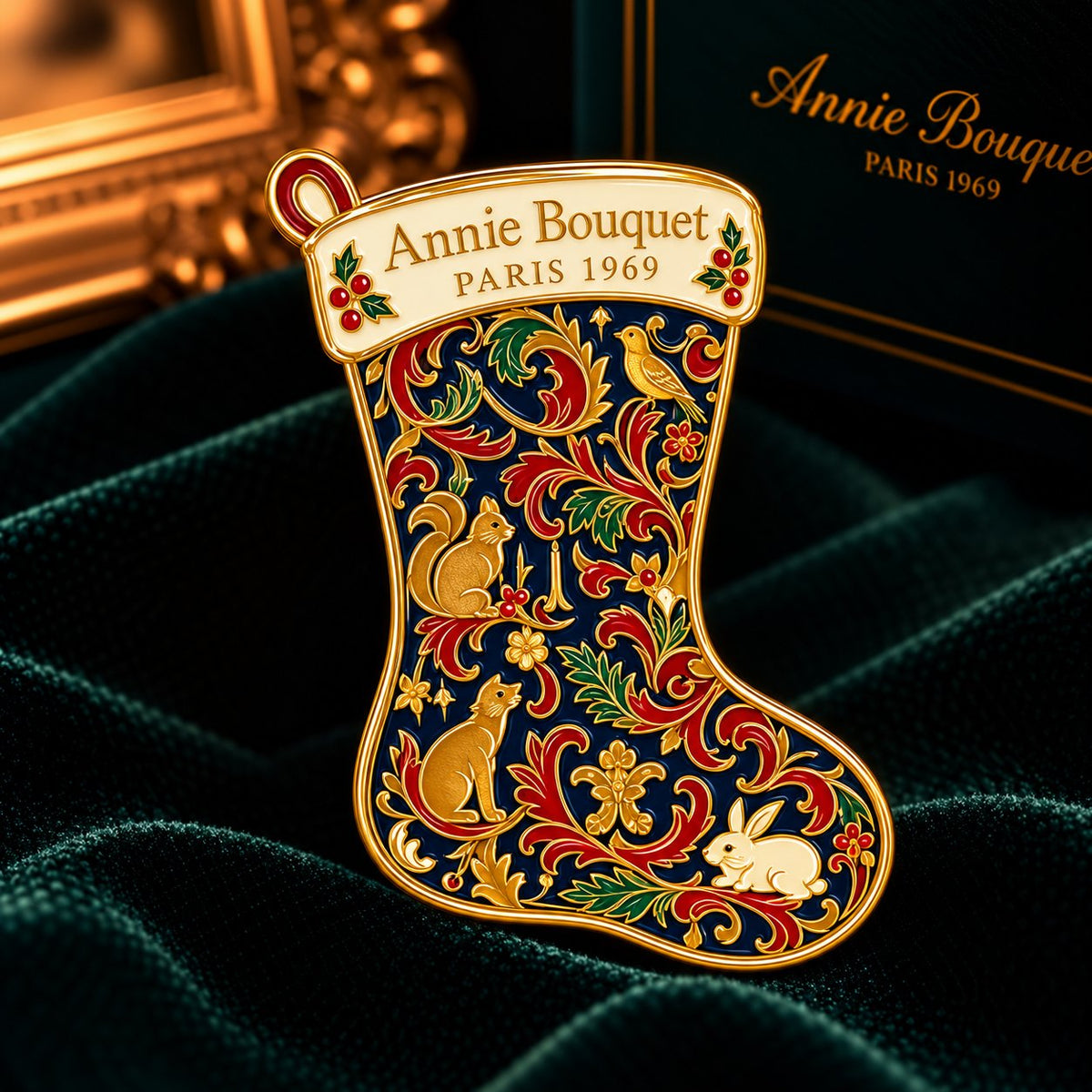 Porte-aiguille aimanté La Chaussette aux Arabesques, Annie Bouquet