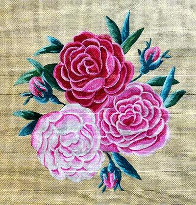 Trio de Pivoines - Annie Bouquet, Tapisserie De France 