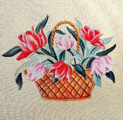 Panier de Tulipes - Annie Bouquet, Tapisserie De France 